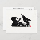 Original Cat Art Postcard Postkarte (Vorne/Hinten)
