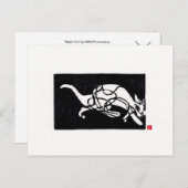 Original Cat Art Postcard Postkarte (Vorne/Hinten)