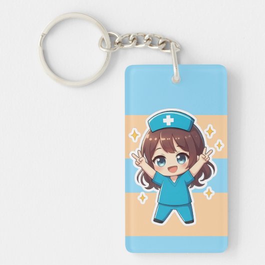 Original Chibi Krankenschwester 2.0 - Siegesgeist Schlüsselanhänger (Vorderseite)