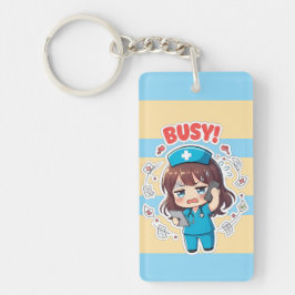 Original Chibi Krankenschwester 3.0 - Beschäftigt Schlüsselanhänger
