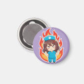 Original Chibi Krankenschwester 3.0 - Verärgert Magnet (Vorderseite/Rückseite)