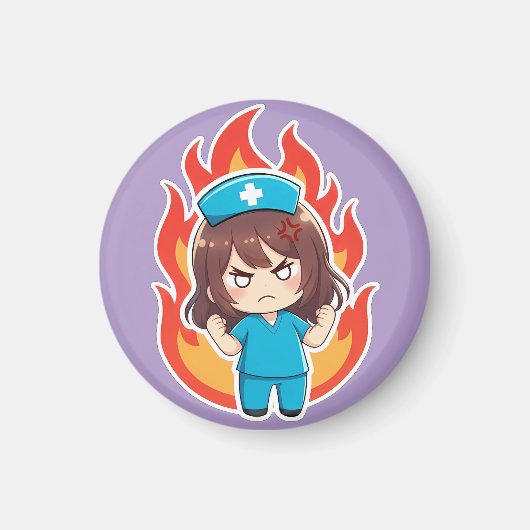 Original Chibi Krankenschwester 3.0 - Verärgert Magnet (Vorne)