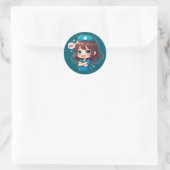 Original Chibi Krankenschwester - Freches Pflegerl Runder Aufkleber (Tasche)