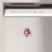 Original Chibi Krankenschwester - Sassiges Pflegel Magnet (In Situ (Geschirrspüler))