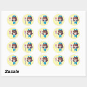 Original Chibi Nurse 2.0 - Fokus-Modus Runder Aufkleber (Blatt)