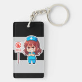 Original Chibi Nurse 2.0 - Fokus-Modus Schlüsselanhänger (Rückseite)