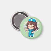 Original Chibi Nurse 2.0 - Healing Energy Magnet (Vorderseite/Rückseite)