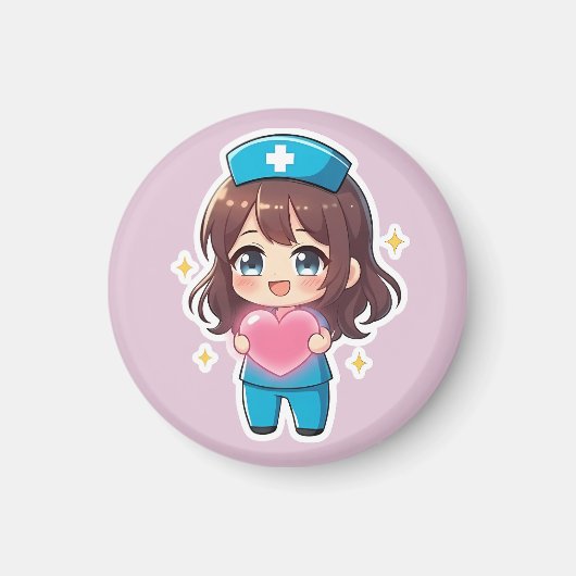 Original Chibi Nurse 2.0 - Heartfelt Care Magnet (Vorne)