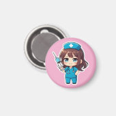 Original Chibi Nurse 2.0 - Präzise Pflege Magnet (Vorderseite/Rückseite)
