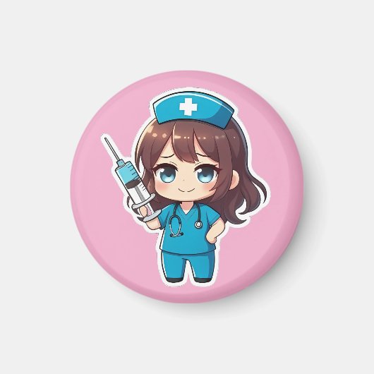 Original Chibi Nurse 2.0 - Precision Care Magnet (Vorne)