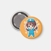 Original Chibi Nurse 2.0 - Siegesgeist Magnet (Vorderseite/Rückseite)