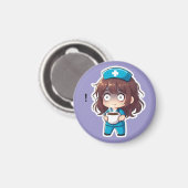 Original Chibi Nurse 2.0 - Total Burnout Magnet (Vorderseite/Rückseite)