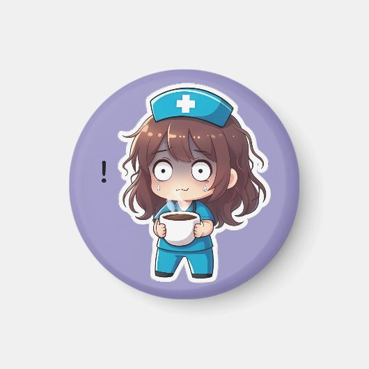 Original Chibi Nurse 2.0 - Vollständiger Burnout Magnet (Vorne)