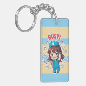 Original Chibi Nurse 3.0 - Busy Schlüsselanhänger (Vorderseite links)