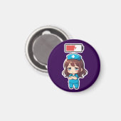 Original Chibi Nurse 3.0 - Machtlos Magnet (Vorderseite/Rückseite)