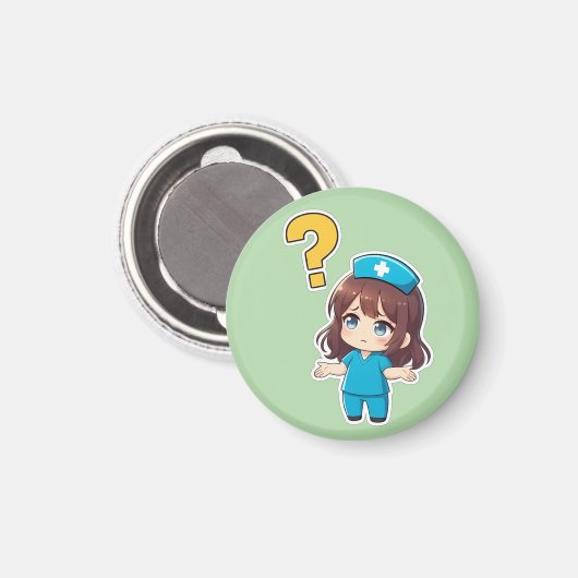 Original Chibi Nurse 3.0 - Something's Wrong Magnet (Vorderseite/Rückseite)