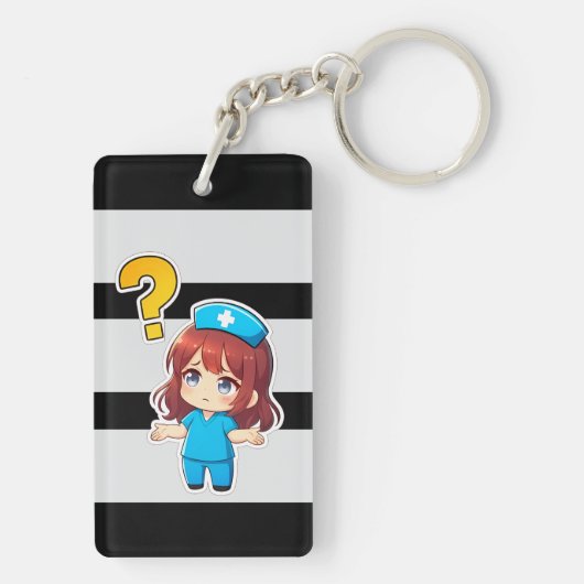 Original Chibi Nurse 3.0 - Something's Wrong Schlüsselanhänger (Rückseite)