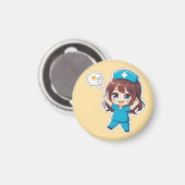 Original Chibi Nurse 3.0 - Vacation Time Magnet (Vorderseite/Rückseite)
