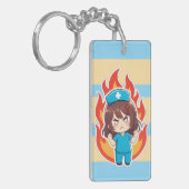 Original Chibi Nurse 3.0 - Verärgert Schlüsselanhänger (Vorderseite links)