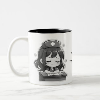Original Chibi Nurse - A little Exhaustion Zweifarbige Tasse