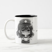 Original Chibi Nurse - Coffee with Tired Zweifarbige Tasse (Links)