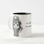 Original Chibi Nurse - Nursing Life Zweifarbige Tasse (Vorderseite Links)