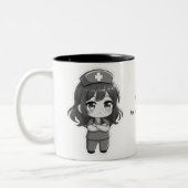 Original Chibi Nurse - Professional Calm Zweifarbige Tasse (Links)