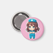 Original Chibi Nurse - Professionelle Ruhe Magnet (Vorderseite/Rückseite)
