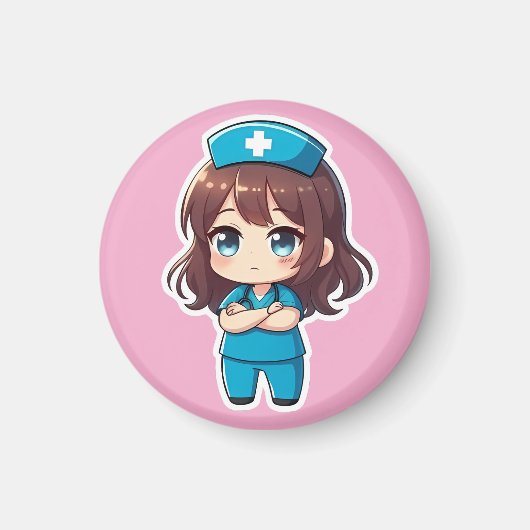 Original Chibi Nurse - Professionelle Ruhe Magnet (Vorne)