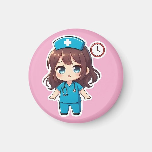 Original Chibi Nurse - Racing Against Time Magnet (Vorne)