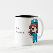 Original Chibi Nurse - Racing Against Time Zweifarbige Tasse (VorderseiteRechts)