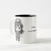 Original Chibi Nurse - Racing Against Time Zweifarbige Tasse (Vorderseite Links)