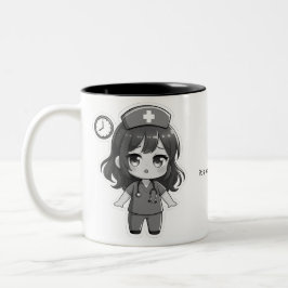 Original Chibi Nurse - Racing Against Time Zweifarbige Tasse