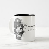 Original Chibi Nurse - Sassy Nursing Life Zweifarbige Tasse (Vorderseite Links)