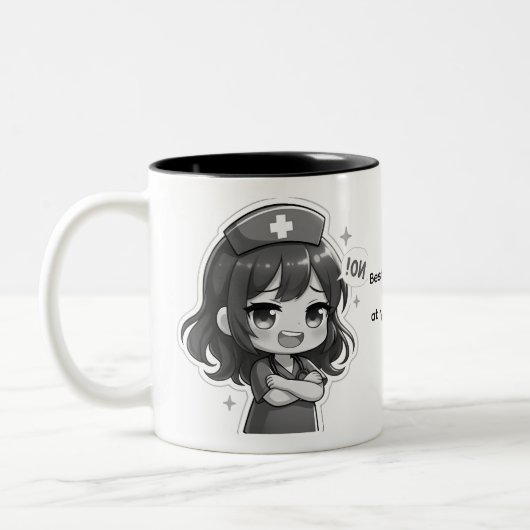 Original Chibi Nurse - Sassy Nursing Life Zweifarbige Tasse (Links)