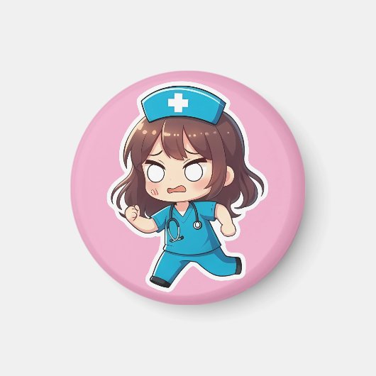 Original Chibi Nurse - The Hectic Shift Magnet (Vorne)