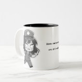 Original Chibi Nurse - The Hectic Shift Zweifarbige Tasse (Vorderseite Links)