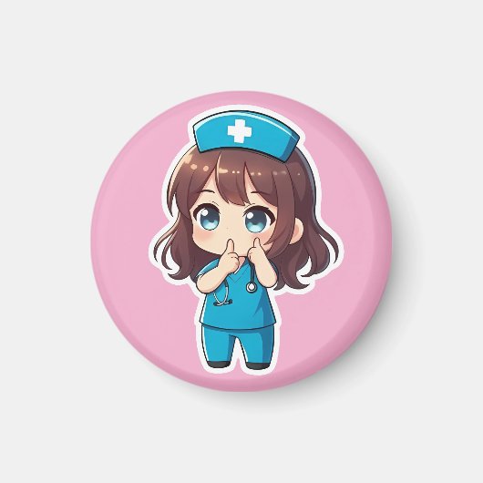 Original Chibi Nurse - The Midnight Hush Magnet (Vorne)