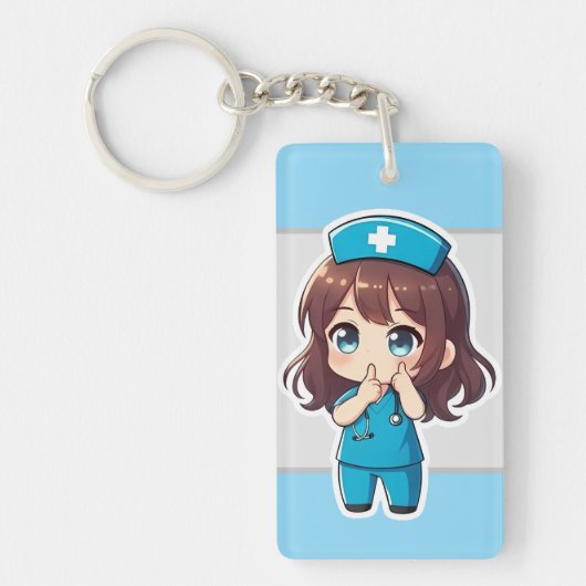 Original Chibi Nurse - The Midnight Hush Schlüsselanhänger (Vorderseite)
