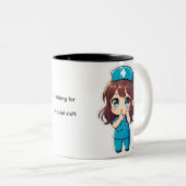 Original Chibi Nurse - The Midnight Hush Zweifarbige Tasse (VorderseiteRechts)