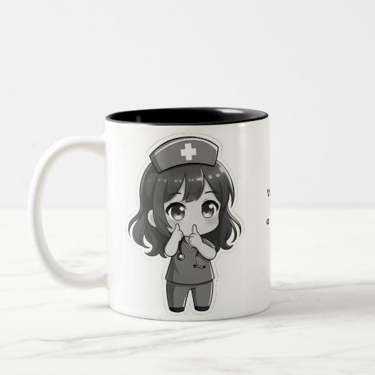 Original Chibi Nurse - The Midnight Hush Zweifarbige Tasse (Links)