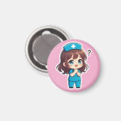 Original Chibi Nurse - The Questioning Moment Magnet (Vorderseite/Rückseite)