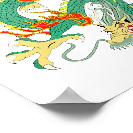 Original Chinese Dragon Poster (Ecke)