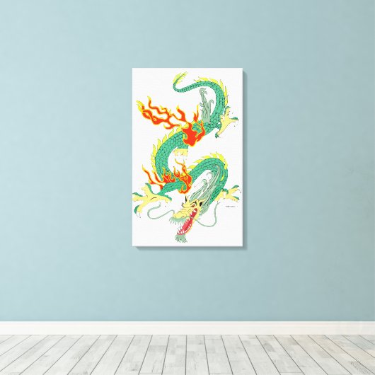 Original Chinesische Dragon-Leinwand Leinwanddruck (Insitu (Holzboden))