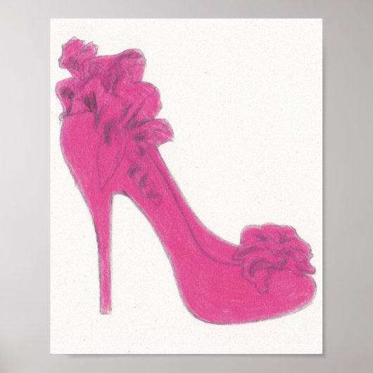 Original Christliche Louboutin Shoe Illustration Poster (Vorne)