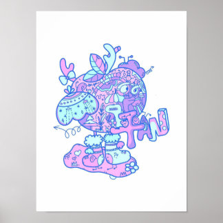 Original Christmas Eve Apple Prints Poster