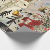 Original Collage Weihnachts-Engel Wrapping Paper Geschenkpapier (Ecke)