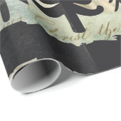 Original Collage Weihnachts-Engel Wrapping Paper Geschenkpapier (Rolleneckpunkt)