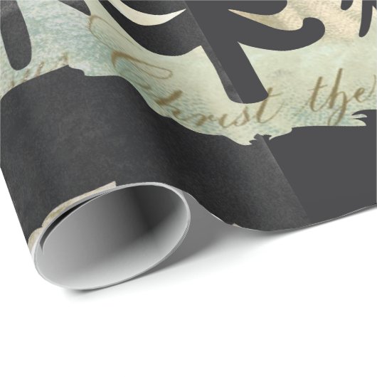 Original Collage Weihnachts-Engel Wrapping Paper Geschenkpapier (Rolleneckpunkt)