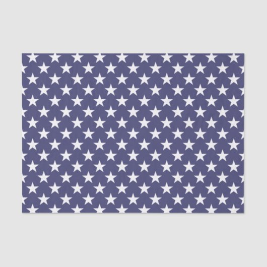Original Coole Navy White Star-Muster Seidenpapier (Vorderseite)